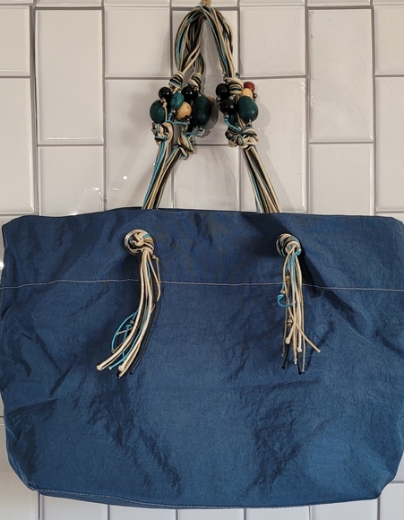 KOALA  Medium Size Nylon/Canvas? Tote Snap Closure Lightweight String/Be… - Picture 1 of 8